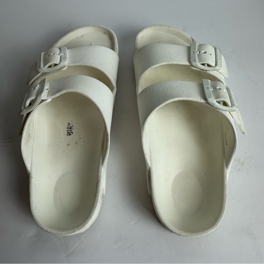 Birkenstock Arizona Sandals Youth Size 3 EU 34 Shoes EVA Beach White Washable - Picture 3 of 11